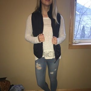 Thread & Supply NAVY QUILTED PUFFER VEST